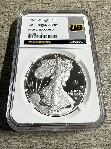 2025 W American Silver Eagle Laser Engraved Privy