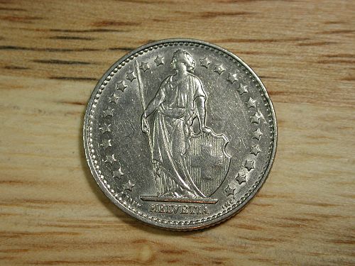 1969 Swiss 1 Franc NICE !