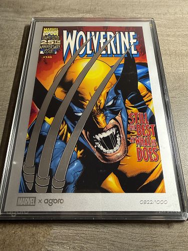 Marvel Comics Wolverine #145 Agoro 1oz Silver Foil Giant 25th Anniversary #0922/1000