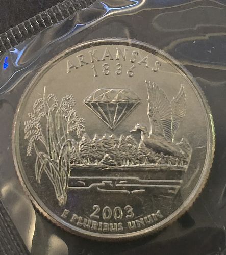 2003-P Arkansas Quarter - BU in Original Mint Cello (W6)