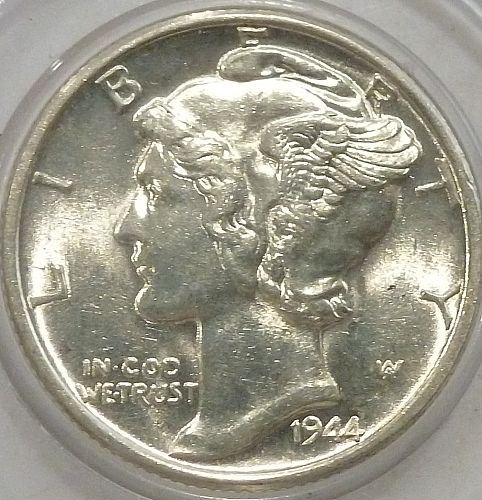 1944-P  Brilliant Uncirculated Mercury Dime  BU ( 40-D)