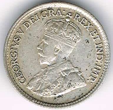 5 Cents - George V, Canada, 1920
