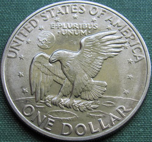 1971 D Eisenhower Dollar type 2-Common Reverse