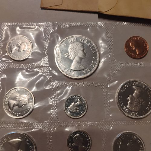 7.77 ozt. ASW 1961-1967 Royal Canadian Mint 80% Silver Proof-like Sets
