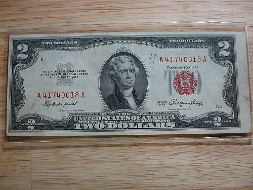 1953 2.00 United States note Nice !