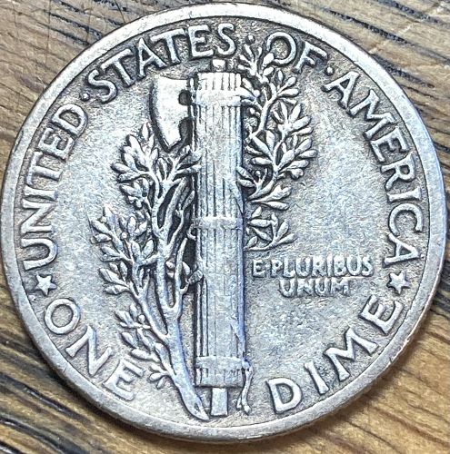 1936 mercury dime in VERY FINE condition