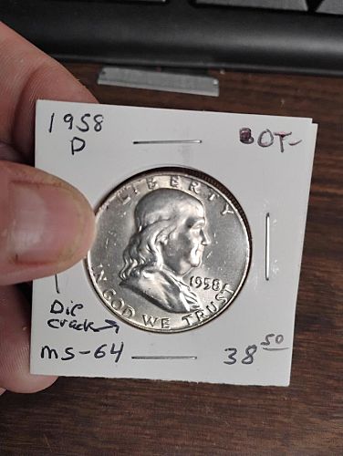 1958 D Franklin Half Dollar Coin Value, Prices & Info | USA Coin Book