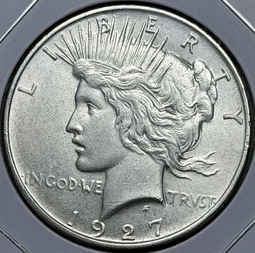 1927-D Peace 90% Silver Dollar