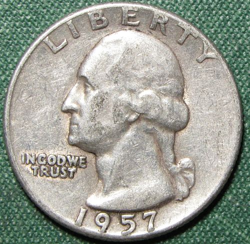 1957 P Washington Quarter