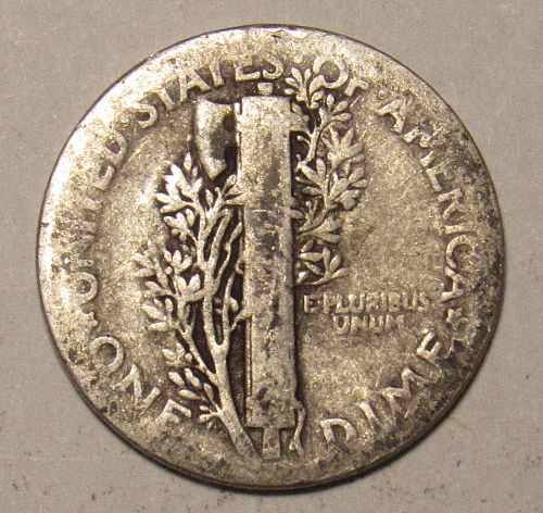 1926 P Mercury Dime in circulated condition