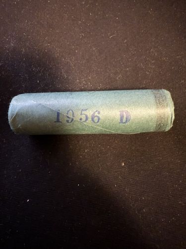 1956D Roosevelt Dime roll - In original mint wrapper - See Description below