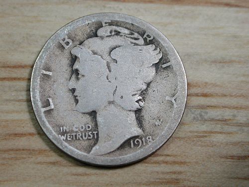 1918 Mercury Dime NICE !