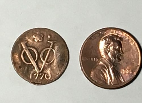 Coin 1/2 Duit Holland Netherlands East Indies 1770 combined shipping