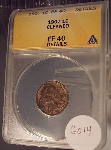 1907 Indian Head ANACS EF40 Details #G014