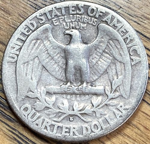 1938S Washington quarter In FINE condition