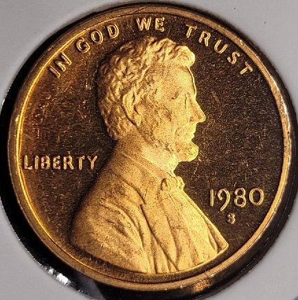 1980-S Proof Lincoln Memorial Cent #01253