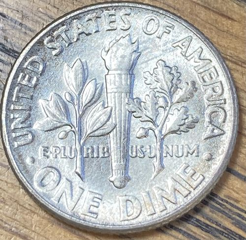 1955 MS65 Roosevelt dime fresh from the roll key date lowest minted of the series