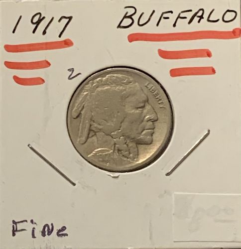 1917-P BUFFALO NICKEL FINE COND BIN 4.80