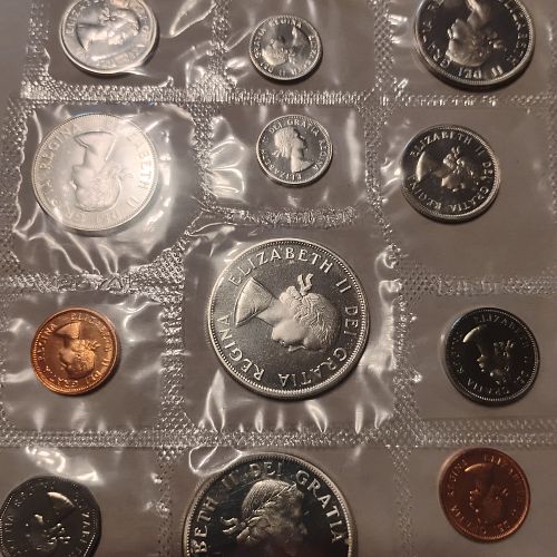 7.77 ozt. ASW 1961-1967 Royal Canadian Mint 80% Silver Proof-like Sets