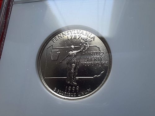 1999 P Pennsylvania State Quarter NGC MS 67