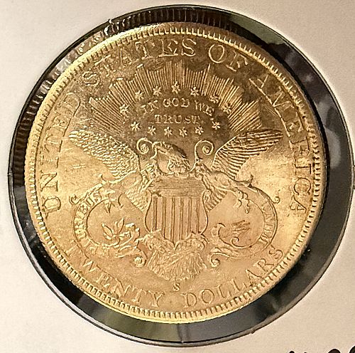 1900-S $20 Double Eagle Liberty Goid Coin Choice Uncirculated P/L (20895)