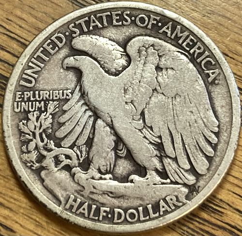 1917 walking liberty half dollar in VERY GOOD condition good looking coin!