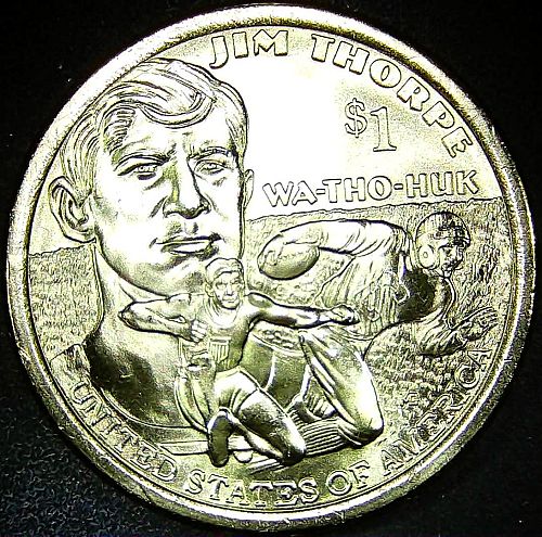 2018-P Sacagawea Native American Jim Thorpe Dollar $1 Coin BU Uncirculated