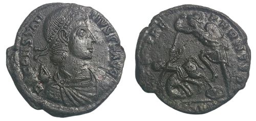 Roman Constantius II Struck 351-355 AD, Centenionalis. Siscia. Very Rare VF
