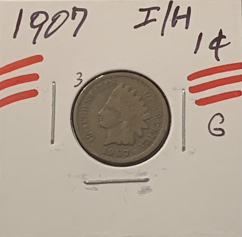 1907 INDIAN HEAD G COND BIN 1.00