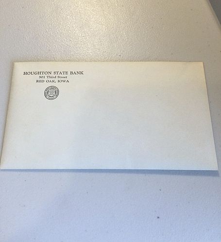 Old Unsearched US BankNotes 1900s Houghton State Bank of Iowa Sealed Envelope