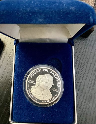 1oz .999 Silver Founding Fathers/Constitution Medal Sigma Ver Vt