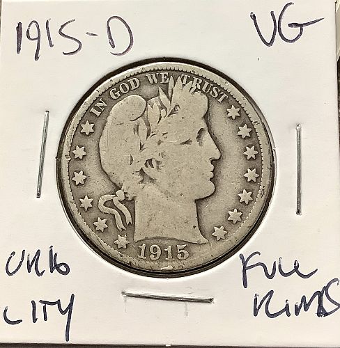 1915 D Barber Half Dollar Coin Value, Prices & Info | USA Coin Book