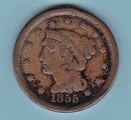 1855 Large Cent      (335)
