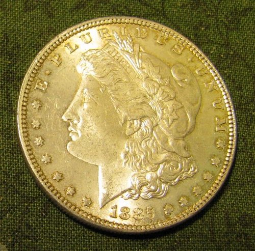 1885-P Morgan Silver Dollar GEM BU #66