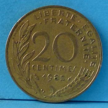France 20 Centimes 1985 km 930