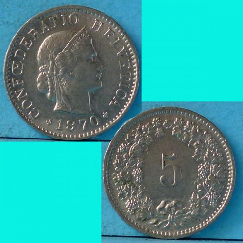 Switzerland 5 Rappen 1970 km 26