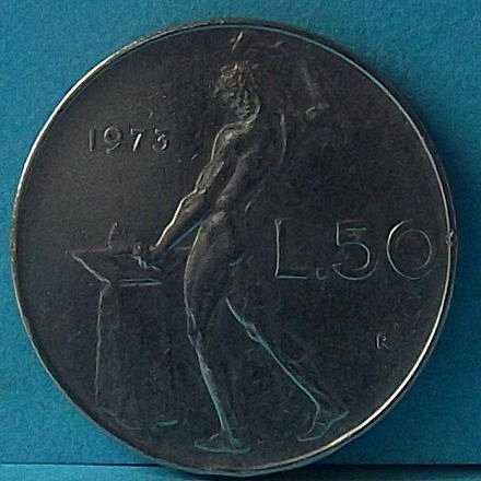 Italy 50 Lire 1973 km 95