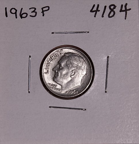 1963 P ROOSEVELT DIME #4184  BU CHOICE