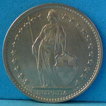 Switzerland 2 Francs 1968 km 21a.1