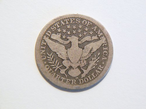 1908-D Silver Barber Quarter