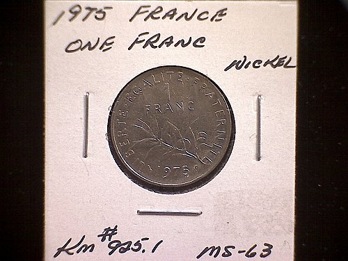 1975 FRANCE ONE FRANC