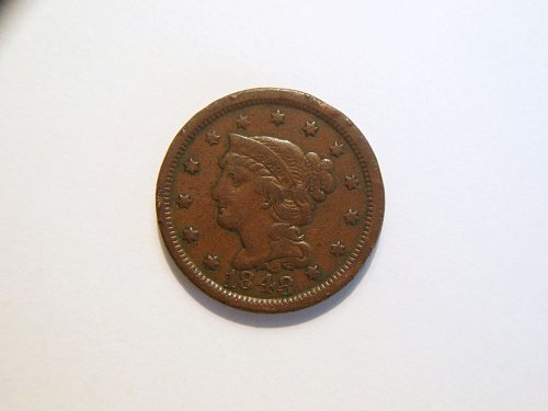 1848 Braided Hair Liberty Large Cent