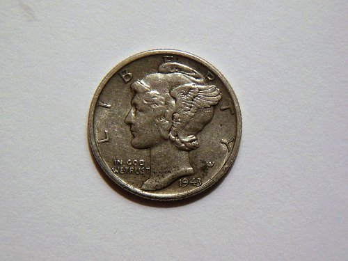 1943-P Silver Mercury Dime