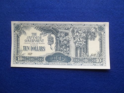 MALAYA (ND) 1942-44 10 DOLLAR  WW2 NOTE   UNC CONDITION!