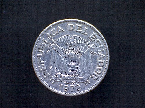 1972 ECUADOR  TWENTY CENTAVOS