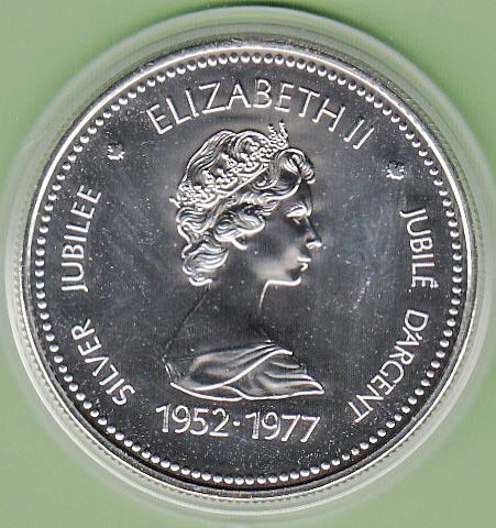 Canadian:  Elizabeth II  Silver Jubilee 1952-1977  Silver  Dollar Uncir. / WM-27