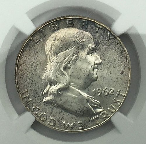 1962 P Franklin Half Dollar NGC MS-65