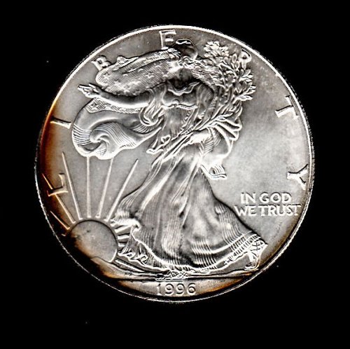 1996 American Silver Eagle. Beautiful toning /   DR-28