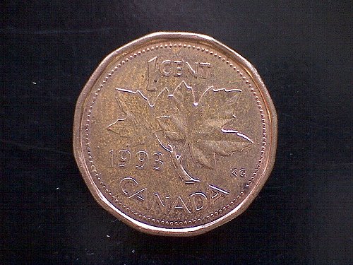 1993 CANADA ONE CENT QUEEN ELIZABETH 11