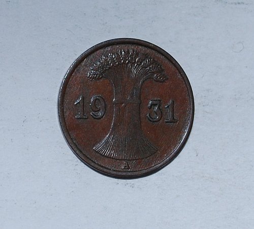 Germany 1 Reichspfennig 1 Pfennig 1931 A